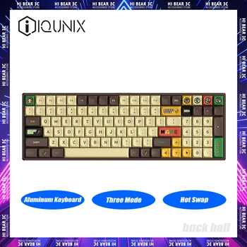Механическая клавиатура IQUNIX F97 Алюминиевые комплекты RGB Трехрежимная беспроводная игровая клавиатура Эргономика Аксессуары для ПК Геймеров Ноутбук Mac