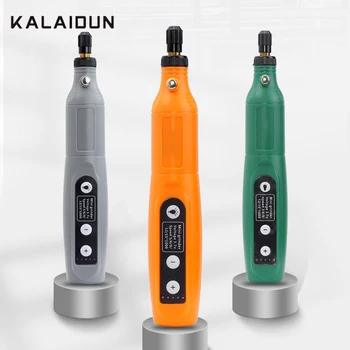 Мини-аккумуляторная дрель KALAIDUN, Беспроводная ручка для гравировки и полировки, USB-зарядка, Электрическая Сверлильная шлифовальная машина, Вращающийся инструмент для резьбы.