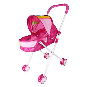 Мини-коляска для новорожденных, складная тележка с поворотными колесами, игровые наборы для аксессуаров