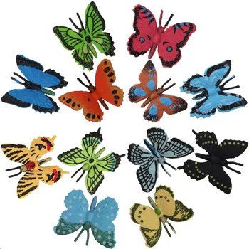 Мини-пластиковые фигурки бабочек, имитирующие насекомых, модель для детей, развивающая игрушка в подарок