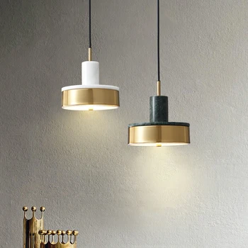 Минималистичный подвесной светильник из скандинавского мрамора, Креативный дизайн, Подвесной светильник для гостиной, столовой, кухни, Люстра, прикроватные светильники