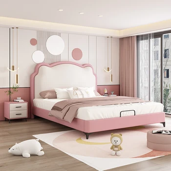 Многофункциональная Детская Кровать Подростковая Платформа King Size Bed Kids Girls Princess Frame Cama Infantiles Детская Мебель MQ50CB