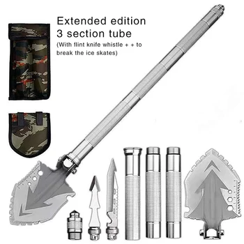 Многофункциональная складная военная лопата для кемпинга 63 см, Набор для выживания на открытом воздухе, Садовые Инструменты