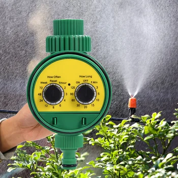 Многофункциональный Автоматический таймер подачи воды в сад с двумя циферблатами, Электронный таймер полива, контроллер системы орошения сада.