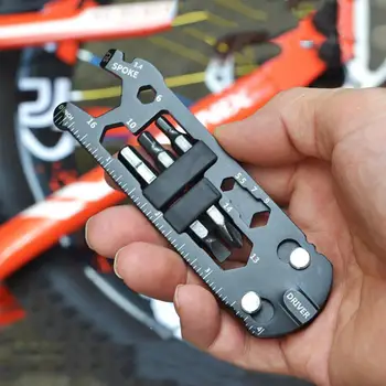 Многофункциональный карточный инструмент с гаечным ключом-отверткой, устойчивый к коррозии Портативный шестигранный ключ компактного размера, инструмент для ремонта велосипедов