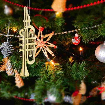 Модель мини-музыкального инструмента, Рождественские Миниатюрные Инструменты, Рождественский Орнамент, Аксессуары для дома, украшение