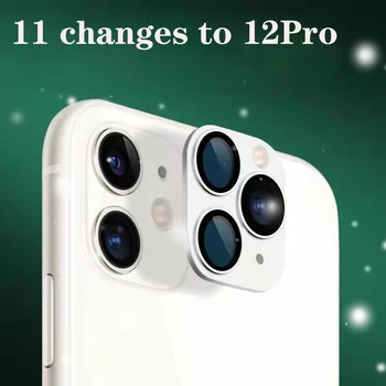 Модифицированная крышка объектива для iPhone за 11 секунд Заменена на 12 Pro 12pro Поддельная задняя пленка для объектива камеры, защитная пленка для экрана, наклейки для телефона