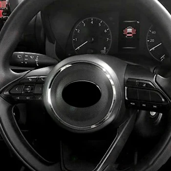 Модифицированное декоративное кольцо на рулевом колесе автомобиля с хромированным покрытием для Toyota Yaris/Yaris Cross 2020 2021