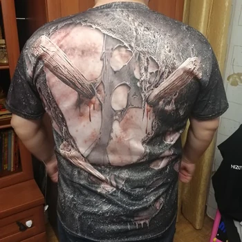 Модная летняя мужская футболка с 3D-принтом 