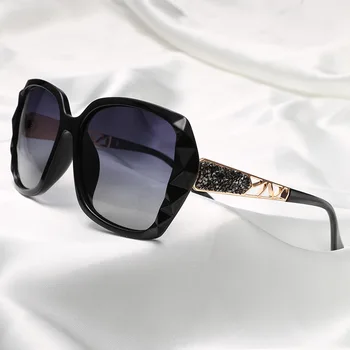 Модные Квадратные Солнцезащитные очки, женские Винтажные Брендовые Дизайнерские Женские Солнцезащитные очки, Пластиковая Большая Оправа, Черное зеркало с градиентом, Oculos UV400