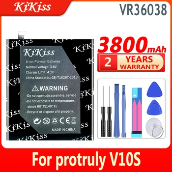 Мощный аккумулятор KiKiss емкостью 3800 мАч VR36038 для аккумуляторов мобильных телефонов protruly V10S