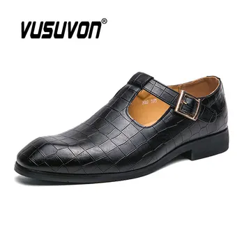 Мужская модная обувь из спилка 38-46, Летние лоферы большого размера, классические деловые туфли на плоской подошве для мальчиков, повседневные шлепанцы