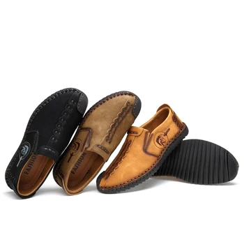 Мужская модная уличная обувь для прогулок, мужские кроссовки 2023, мужские классические кожаные кроссовки, повседневная мягкая кожаная обувь на шнуровке