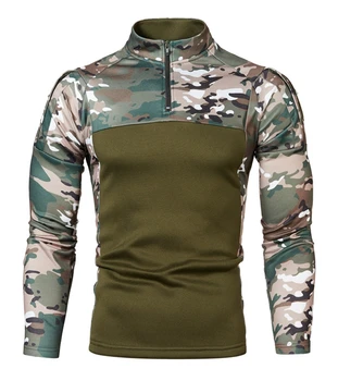 Мужская тактическая камуфляжная футболка, уличная военная униформа, мужская камуфляжная рубашка, походная футболка с длинными рукавами