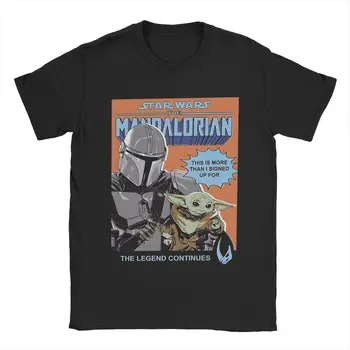 Мужская футболка Mandalorians The Legend Continues, забавные хлопковые футболки, футболки с коротким рукавом, летняя одежда