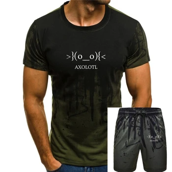мужская футболка со смайликом аксолотля
