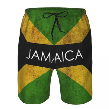 Мужские купальники, плавательные шорты, плавки, Пляжные шорты с флагом Ямайки, Плавательные костюмы, мужские шорты для бега, спортивные шорты для серфинга