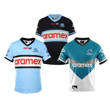 Мужские футболки Cronulla-Sutherland Sharks 2021/22, копия мужской футболки для регби дома / в гостях / Heritage Джерси S-5XL
--------
Футболки для