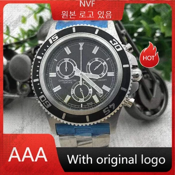 Мужские часы NVF 904l, кварцевые часы из нержавеющей стали, 45 мм-BR