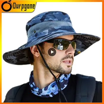 Мужчины тактический камуфляж ведро шляпа спорта на открытом воздухе кепка УФ защита дышащий пешие прогулки военный камуфляж охоты шляпа Солнца шляпа