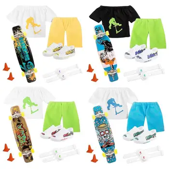 Набор для пальчикового скейтборда, 9 шт., пальчиковые скейтборды для детей, мини-доски для скейтборда, пальчиковые игрушки, подарки для детей, Детские пальчиковые игрушки