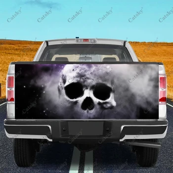 Наклейка с изображением головы темного черепа, защищающая хвост автомобиля, багажник, Виниловая наклейка, наклейка для украшения капота автомобиля для внедорожника-пикапа