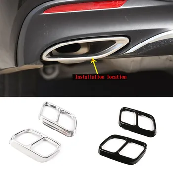 Наклейки на выхлопную трубу автомобиля, глушитель, крышка для Mercedes Benz CLS 2012-2017, Аксессуары для экстерьера автомобиля.