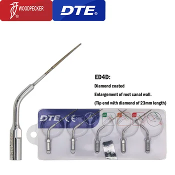Наконечники для эндодонтического скалера Woodpecker DTE ED4D 1/5 шт. подходят для наконечника ультразвукового скалера SATELEC DTE