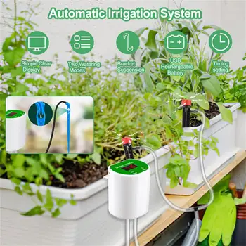 Насос Интеллектуальный водяной насос для капельного орошения, система таймера, устройство автоматического полива сада, установка для зарядки солнечной энергией.