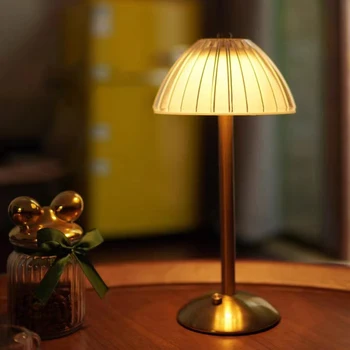Настольная лампа для бара в стиле ретро, светодиодный ночник с сенсорным датчиком, перезаряжаемая беспроводная настольная лампа для чтения в ресторане, декор спальни отеля