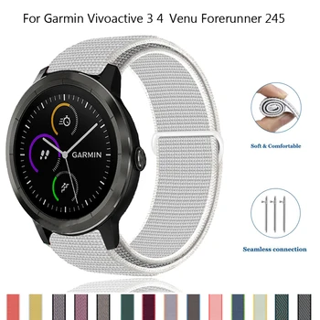 Нейлоновый ремешок для Garmin venu sq Forerunner 245 сменный ремешок для часов Спортивный браслет-петля для запястий Garmin vivoactive 3 4