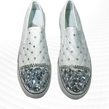 Новая модная обувь с нерегулярным дизайном из страз, парусиновая обувь с лентой, популярная удобная доска для отдыха