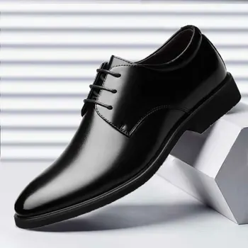 Новая мужская обувь большого размера 48 Мужская деловая повседневная кожаная обувь Корейская версия трендовых мужских модельных туфель zapatos de hombre