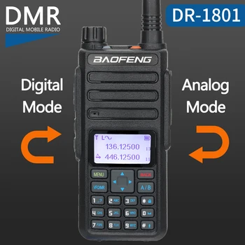 Новая Портативная рация Baofeng DR-1801 уровня 1 и 2 tier II с Двойным временным интервалом DMR для цифрового/Аналогового обновления Портативной рации DM-1801 Radio