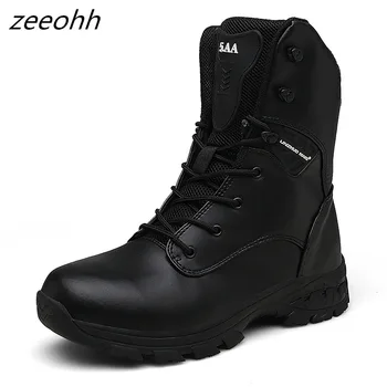 Новая тенденция Уличная тактическая спортивная мужская обувь Мужская водонепроницаемая походная обувь Мужские военные армейские охотничьи ботинки для альпинизма