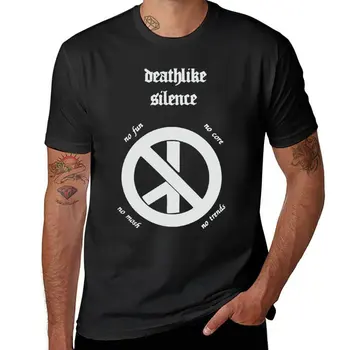 Новая футболка Deathlike Silence, милая одежда, черные футболки, мужская одежда, забавные футболки, черные футболки для мужчин