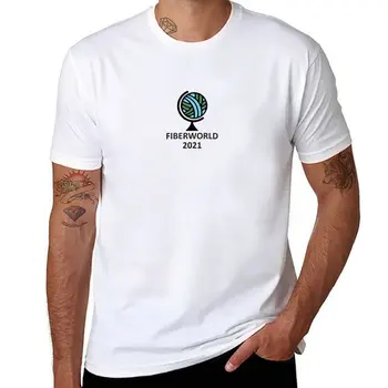 Новая футболка Fiberworld 2021, негабаритная футболка для мальчиков, белые футболки, винтажная футболка с коротким рукавом, мужские графические футболки