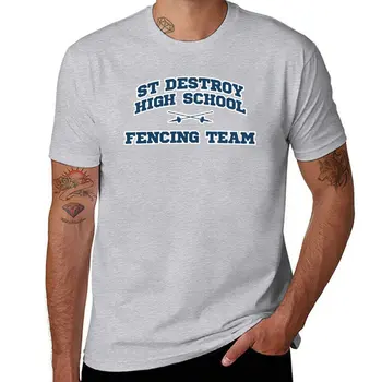 Новая футболка команды по фехтованию 082 - SDHS, футболки оверсайз, короткие футболки на заказ, создайте свои собственные однотонные футболки для мужчин