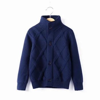 новое поступление зимнего детского свитера, хлопчатобумажная одежда для мальчиков, оптовая продажа детского трикотажного пальто для студентов 3-9 лет