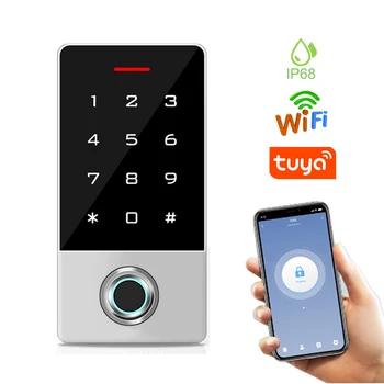 Новое приложение WIFI Tuya IP68 Водонепроницаемый биометрический контроллер доступа, отпечатки пальцев, RFID-карта, автономная система контроля доступа к двери