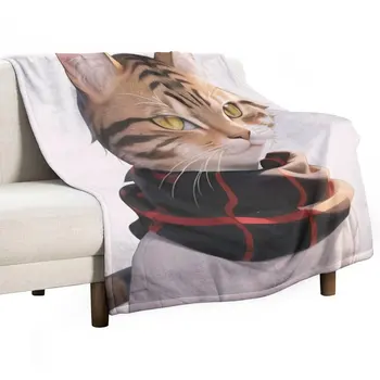 Новое Уютное одеяло для кошек, Свободное одеяло манга для дивана, Роскошное одеяло