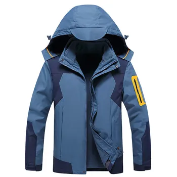 Новые повседневные походные куртки, ветровка с капюшоном 2023, Женская мужская уличная водонепроницаемая зимняя куртка, мужские комплекты из двух предметов 3 в 1
