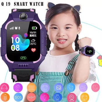 Новые Умные Детские Часы Q19 с Сенсорным Экраном 1,44 Дюйма SOS SIM-Телефон Часы Для Отслеживания Местоположения Подростков Детские Умные Часы Для Мальчиков И Девочек Лучшие