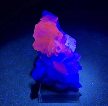 НОВЫЙ! 55 г натурального флюорита и слоистого флуоресцентного кальцита симбиотические образцы минералов камни и кристаллы целебные кристаллы кварц