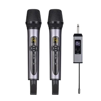 Новый U-сегментный беспроводной микрофон от одного до двух с регулируемой громкостью реверберации для домашних устройств KTV в прямом эфире