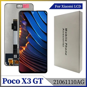 Новый Оригинальный Для Xiaomi Poco X3 GT ЖК-дисплей 21061110AG Сенсорный Экран Дигитайзер В Сборе Для Замены ЖК-экрана Poco X3 GT