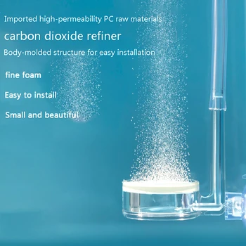 Новый распылитель CO2 для аквариума, прозрачный Очиститель диффузора CO2, встроенный ПК, Специальный керамический лист, Распылитель CO2 для аквариума