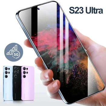 Новый смартфон S23 Ultra 6,8-дюймовый HD Полноэкранный 6800 мАч 16 ГБ + 1 ТБ Глобальная версия мобильных телефонов Android 3G 4G 5G Сотовый телефон