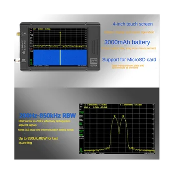 Новый ультра-4-дюймовый анализатор спектра Ручной анализатор с 4-дюймовым дисплеем с батареей от 100 кГц до 5,3 ГГц с картой памяти 32 ГБ