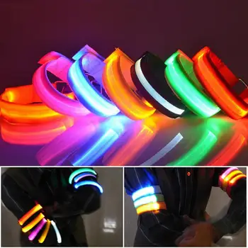 Ночная подсветка нарукавной повязки, светодиодный бегущий USB-аккумуляторный нарукавный ремень, Различные светоизлучающие режимы, многосерийный браслет, велосипедный фонарь